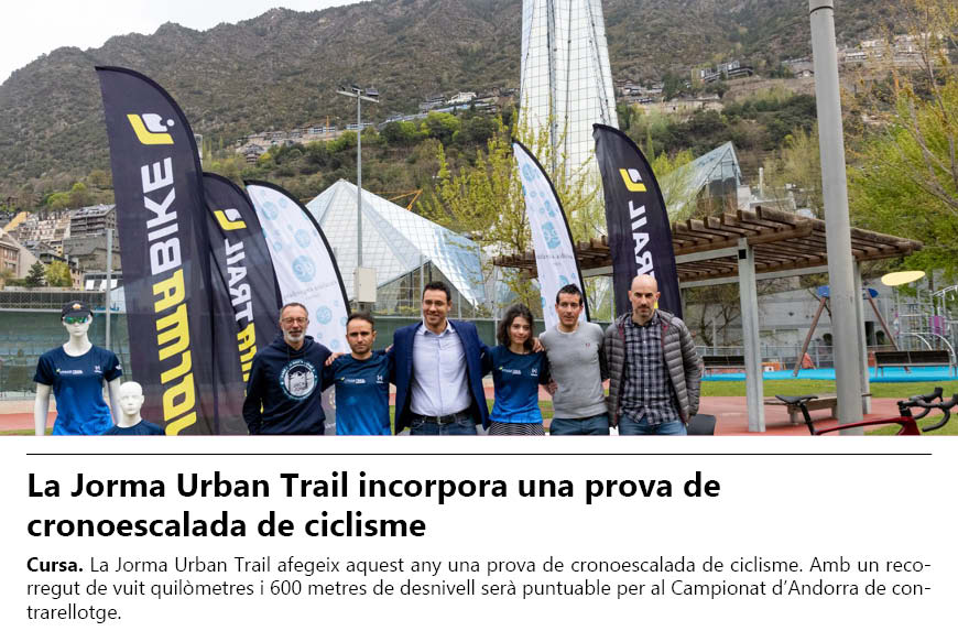 La Jorma Urban Trail incorpora una prova de cronoescalada de ciclisme